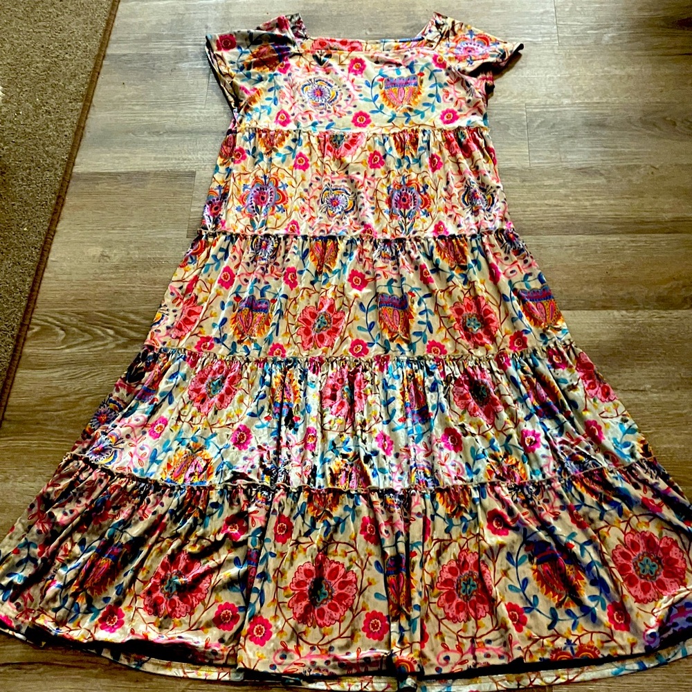 NATURAL LIFE Colorful Floral Maxi Dress